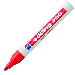 (750-02) EDDING MARCADOR PERMANENTE 750 TINTA OPACA ROJO