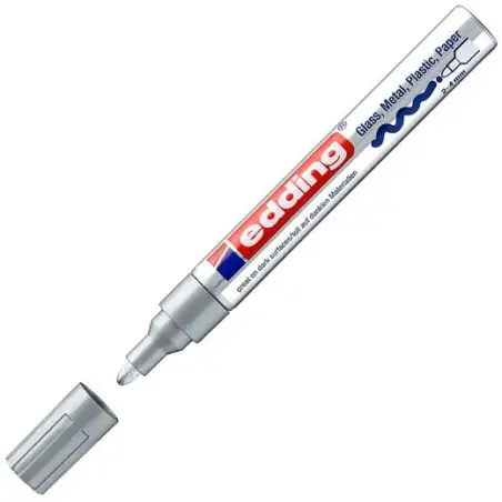 (750-54) EDDING MARCADOR PERMANENTE 750 TINTA OPACA PLATA