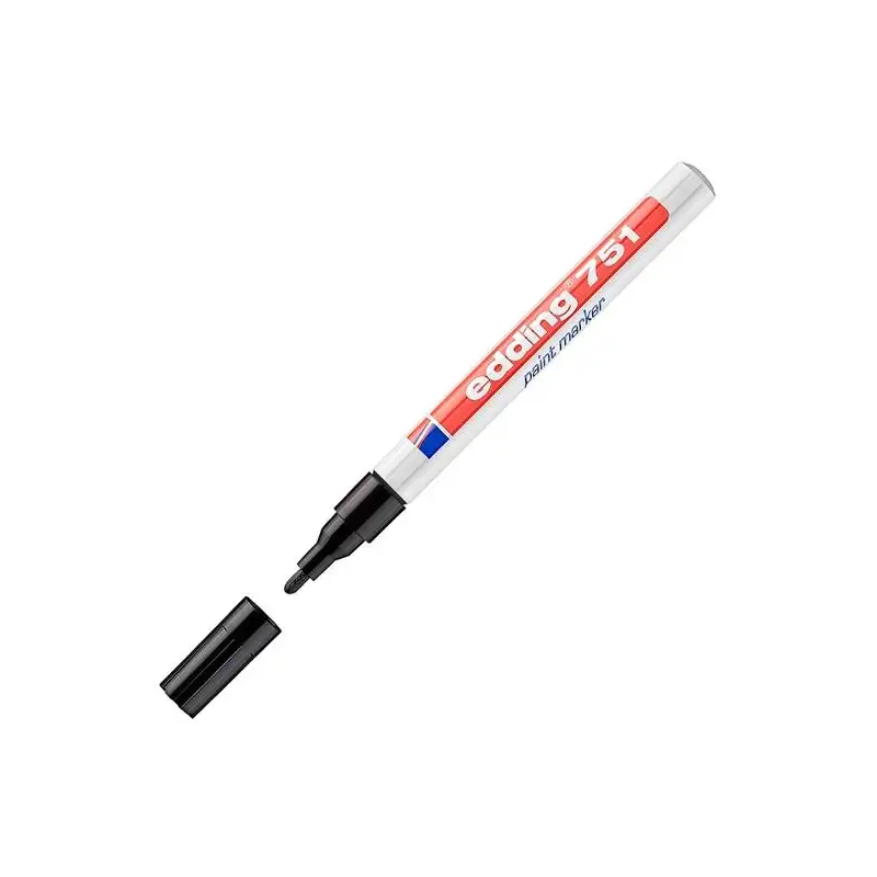 (751-01) EDDING MARCADOR PERMANENTE 751 TINTA OPACA BRILLANTE NEGRO
