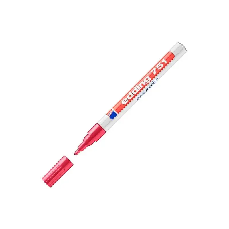 (751-02) EDDING MARCADOR PERMANENTE 751 TINTA OPACA BRILLANTE ROJO