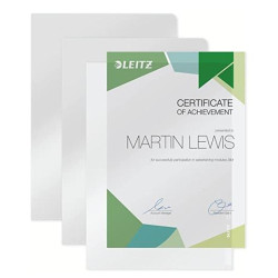 (41000203) LEITZ DOSSIER UÑERO PVP RÍGIDO 150 MICRAS A4 CAJA 100 UNIDADES BLANCO TRANSLÚCIDO