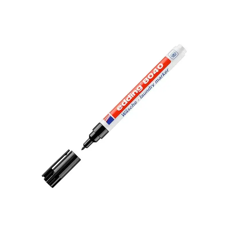 (8040-01) EDDING MARCADOR TEXTIL PERMANENTE 8040 P/REDONDA 2MM NEGRO