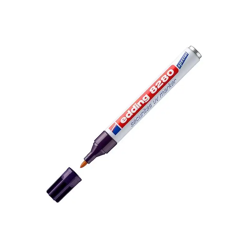 (8280UV) EDDING MARCADOR DE SEGURIDAD ULTRAVIOLETA PERMANENTE PUNTA REDONDA