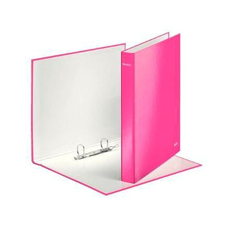 (42410123) LEITZ CARPETA WOW ANILLAS MIXTAS 2X25 MM A4+ CARTÓN FORRADO PLASTIFICADO FUCSIA