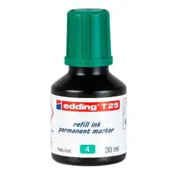 (T25004) EDDING FRASCO DE TINTA T25 PARA ROTULADOR PERMANENTE 30ML VERDE