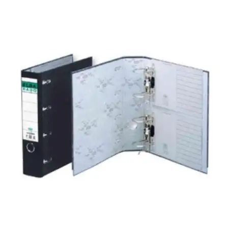 (100551836) ELBA ARCHIVADOR DOBLE MECANISMO LOMO ANCHO RADO A4 CARTÓN EXTRA RÍGIDO JASPEADO NEGRO