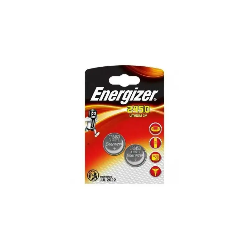 (EGBCR24502) ENERGIZER PILAS PLANAS DE LITIO 3V - CR2450 (2 PACK)