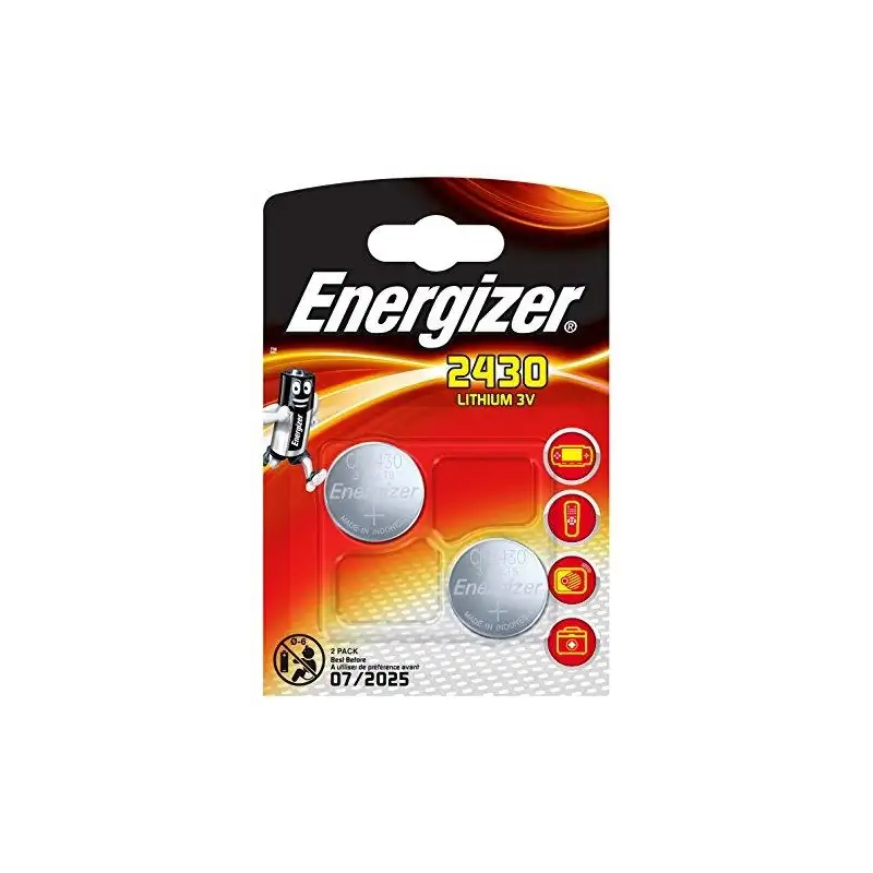 (EGZ37991) ENERGIZER PILAS PLANAS DE LITIO 3V - CR2430 (2 PACK)