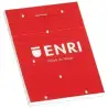 (100101102) ENRI BLOC DE NOTAS GRAPADO 80H A6 4X4 T/BLANDA ROJO