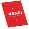 (100101125) ENRI BLOC DE NOTAS GRAPADO 80H A7 LISO T/BLANDA ROJO