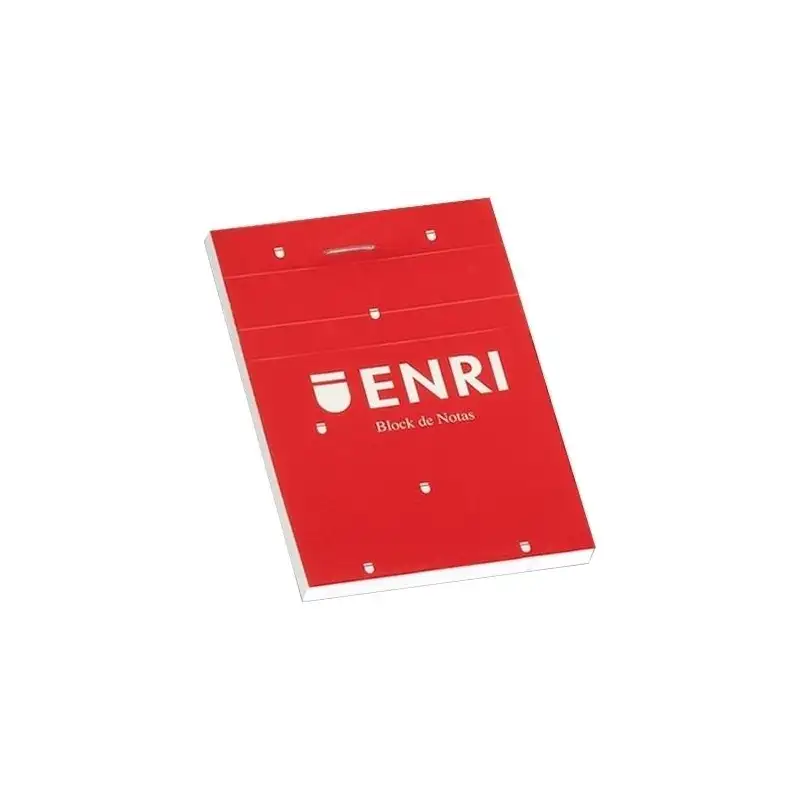 (100102763) ENRI BLOC DE NOTAS GRAPADO 80H A5 4X4 T/BLANDA ROJO