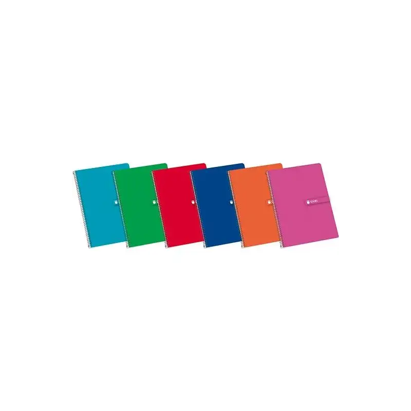 (100430069) ENRI CUADERNO ESPIRAL FOLIO T/ DURA 80H DOBLE PAUTA 3MM 60GR  COLORES SURTIDOS