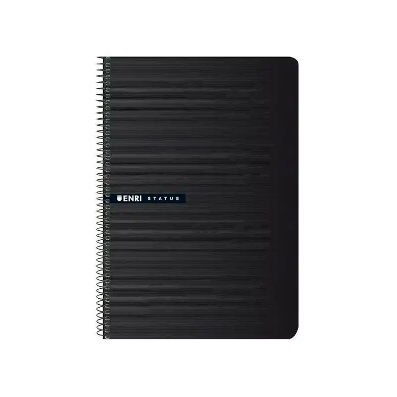 (100435750) ENRI CUADERNO ESPIRAL TAPA DURA 100H FOLIO 70GR CUADRÍCULA 4X4 NEGRO
