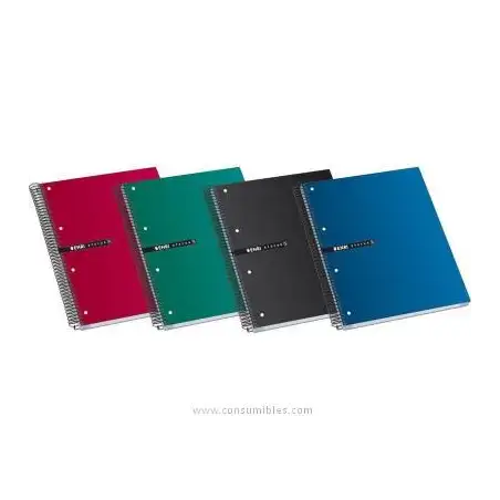 (100435751) ENRI CUADERNO ESPIRAL STATUS MICROPERFORADO 160 HOJAS 5X5 TAPAS EXTRADURAS A5+ COLORES