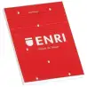 (400032071) ENRI BLOC DE NOTAS GRAPADO 80H A4 LISO T/BLANDA ROJO