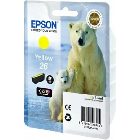 (C13T26144012) EPSON TINTA AMARILLO CLARIA PREMIUM XP 510 520 600 605 610 615 620 625 700 710 720 800 810 820 - 26
