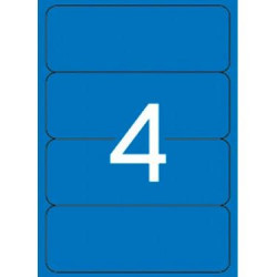 (01375) APLI ETIQUETAS ADHESIVAS ESPECIAL ARCHIVO 190X61MM INKJET/LÁSER C/ROMOS 4 X 20H AZUL