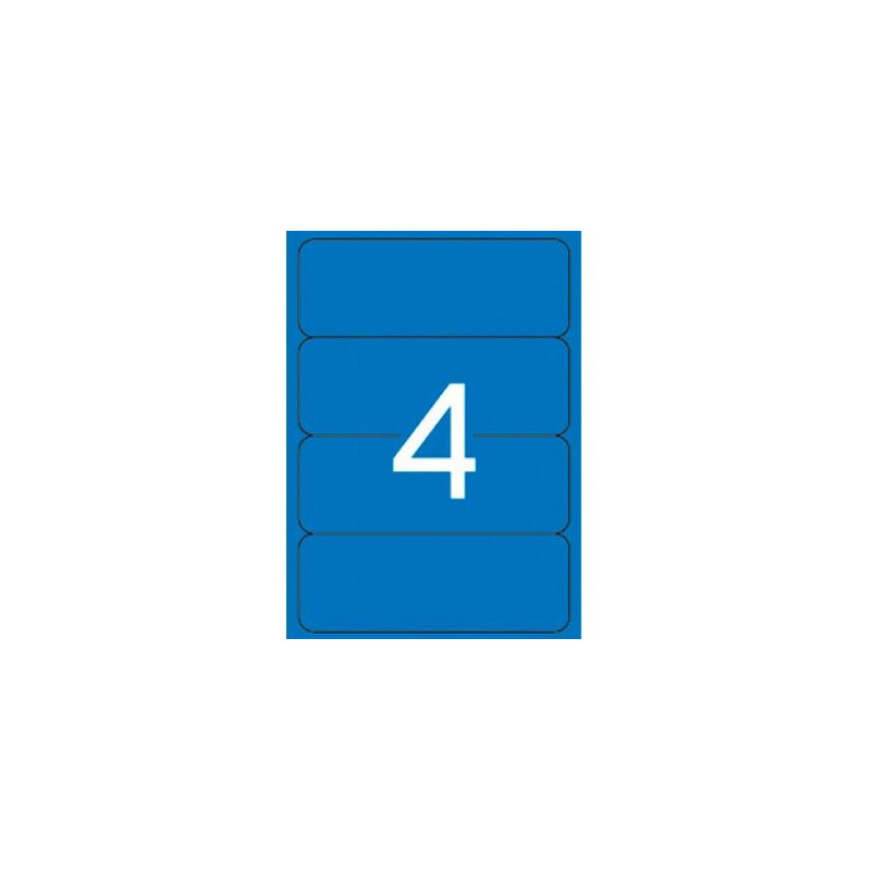 (01375) APLI ETIQUETAS ADHESIVAS ESPECIAL ARCHIVO 190X61MM INKJET/LÁSER C/ROMOS 4 X 20H AZUL
