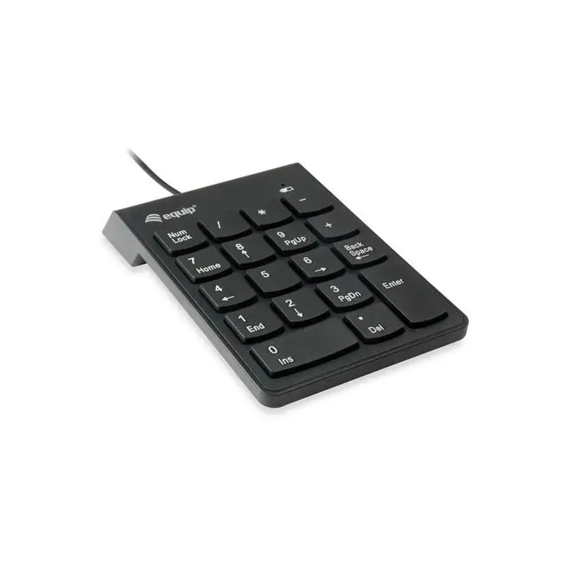 (245205) EQUIP TECLADO NUMÉRICO UNIVERSAL CABLE USB 18 TECLAS PLÁSTICO NEGRO