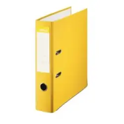 (42324) ESSELTE ARCHIVADOR PALANCA FOLIO LOMO ANCHO PP INTERIOR FORRADO EN PAPEL RADO CANTONERAS AMARILLO