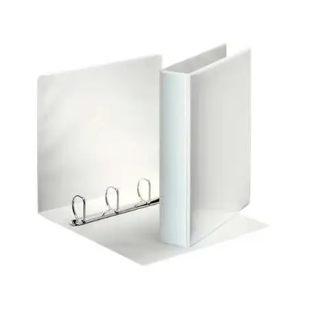 (49704) ESSELTE CARPETA CANGURO BÁSICA PERSONALIZABLE 4 ANILLAS MIXTAS 40MM A4 PP BLANCO