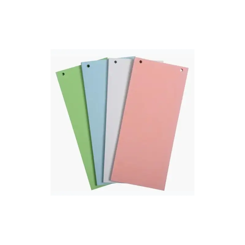 (13495B) EXACOMPTA SEPARADORES CARTULINA RECICLADA 105X240MM PAQUETE 100 FICHAS COLORES SURTIDOS