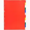 (3012E) EXACOMPTA SEPARADORES 12 POSICIONES A4 PP FLEXIBLE OPACO COLORES NEUTROS