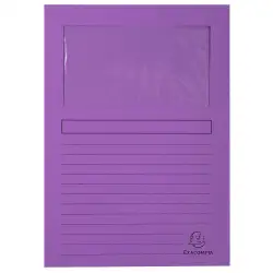 (50101E) EXACOMPTA SUBCARPETA A4 FOREVER CON VENTANA VIOLETA 120GR -100U-
