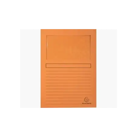 (50104E) EXACOMPTA SUBCARPETA A4 FOREVER CON VENTANA NARANJA 120GR -100U-