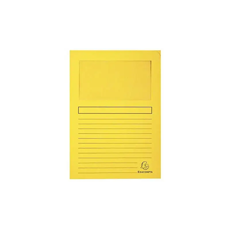 (50109E) EXACOMPTA SUBCARPETA A4 FOREVER CON VENTANA AMARILLO 120GR -100U-