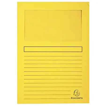(50109E) EXACOMPTA SUBCARPETA A4 FOREVER CON VENTANA AMARILLO 120GR -100U-