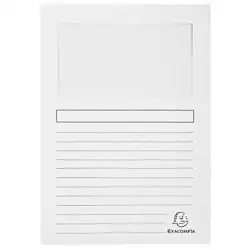 (50110E) EXACOMPTA SUBCARPETA A4 FOREVER CON VENTANA BLANCO 120GR -100U-