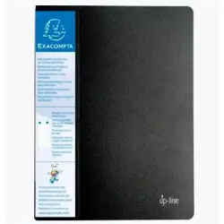 (88601E) EXACOMPTA CARPETA DE 60 FUNDAS UP-LINE A4 C/PORTA-ETIQUETA 3 CARAS PP RÍGIDO NEGRO