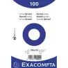 (10502E) EXACOMPTA PAQUETE 100 FICHAS CARTULINA BRISTOL RETRACTIL LISO SIN TALADRO 100X150MM BLANCO