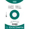 (10802X) EXACOMPTA PAQUETE 100 FICHAS CARTULINA BRISTOL RETRACTIL LINEA HORIZONTAL SIN TALADRO 100X150MM BLANCO