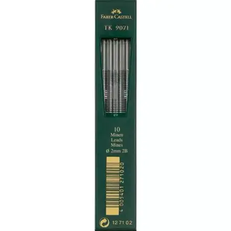 (127102) FABER CASTELL ESTUCHE DE 10 MINAS TK 9071 GRAFITO 2