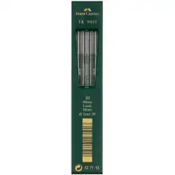 (127113) FABER CASTELL MINAS TK 9071 DIBUJO 2MM 3H ESTUCHE 10UD NEGRO INTENSO