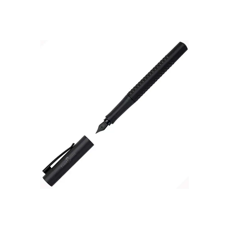 (140960) FABER CASTELL PLUMA ESTILOGRÁFICA GRIP EDITION ALL BLACK M NEGRO