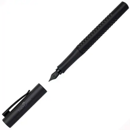 (140960) FABER CASTELL PLUMA ESTILOGRÁFICA GRIP EDITION ALL BLACK M NEGRO