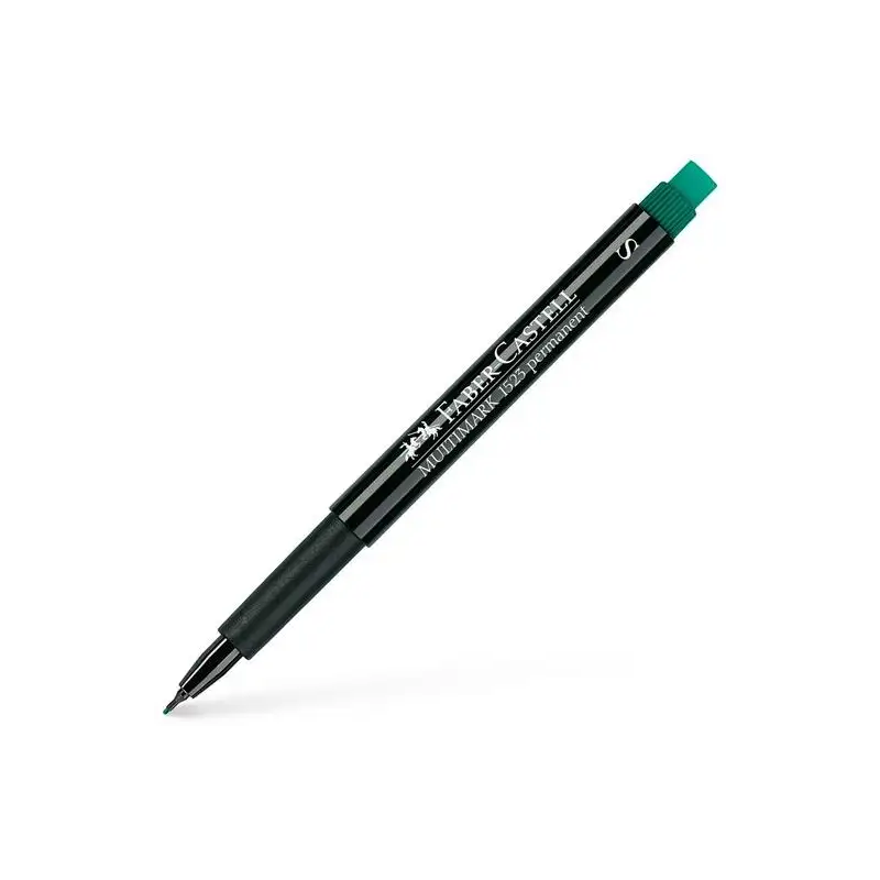 (152363) FABER CASTELL ROTULADOR PERMANENTE MULTIFUNCIONAL MULTIMARK S CON GOMA INTEGRADA VERDE