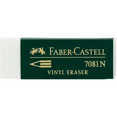 (B-7081-2) FABER CASTELL GOMA DE BORRAR 7081 N BLANCO -EN BLISTER DE 2