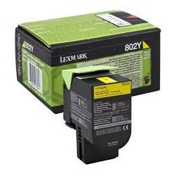 (80C20Y0) LEXMARK 802Y TONER RETORNABLE AMARILLO(1K)
