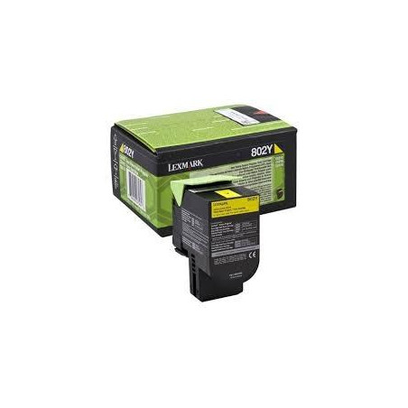 (80C20Y0) LEXMARK 802Y TONER RETORNABLE AMARILLO(1K)
