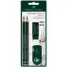 (119398) FABER CASTELL SET DE DIBUJO JUMBO 9000 NEGRO -BLISTER 4 PIEZAS-