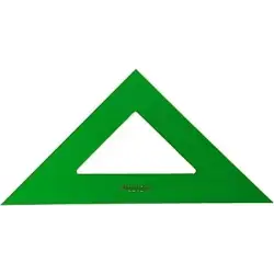 (566-32) FABER CASTELL ESCUADRA SIN GRADUAR 32CM VERDE