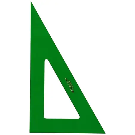 (666-25) FABER CASTELL CARTABÓN SIN GRADUAR 25CM VERDE