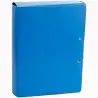 (15938) FABRISA CARPETA DE PROYECTOS 7CM FOLIO CIERRE DE BOTA C/GOMAS CARTÓN GOFRADO AZUL