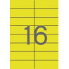 (01595) APLI ETIQUETAS ADHESIVAS 105X37MM INKJET/LÁSER C/RECTOS 16 X 20H AMARILLO FLUORESCENTE