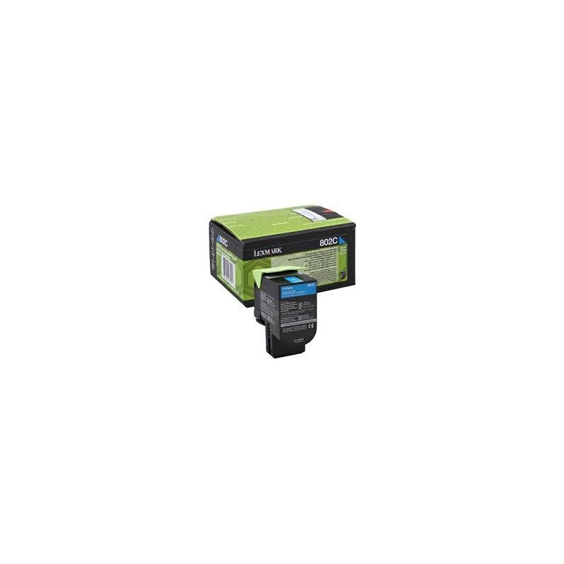 (80C20C0) LEXMARK 802C TONER RETORNABLE CIAN (1K)