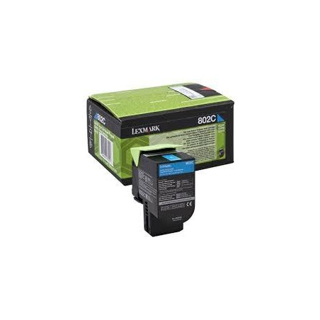 (80C20C0) LEXMARK 802C TONER RETORNABLE CIAN (1K)